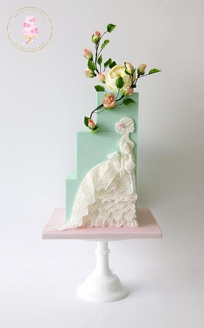 Lady in lace gown cake  - Cake by Seize The Cake