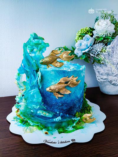 Gold fish cake - Cake by Vyara Blagoeva 