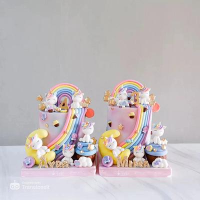 Twin Unicorn Cakes - Cake by Dapoer Nde