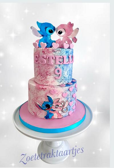 Stitch & Angel  - Cake by Mo