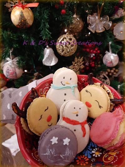 Christmas macarons  - Cake by Konstantina - K & D's Sweet Creations