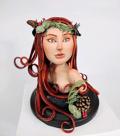Christmas Bust - Ghost of Christmas Present - Cake by Cup N Cakes a la C'ART by Karen