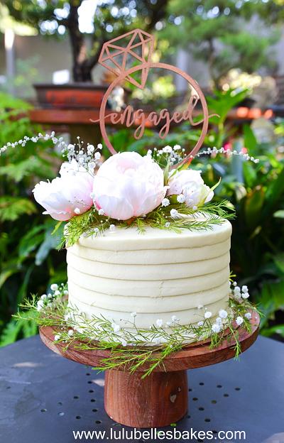 Engagement cake - Cake by Lulubelle's Bakes