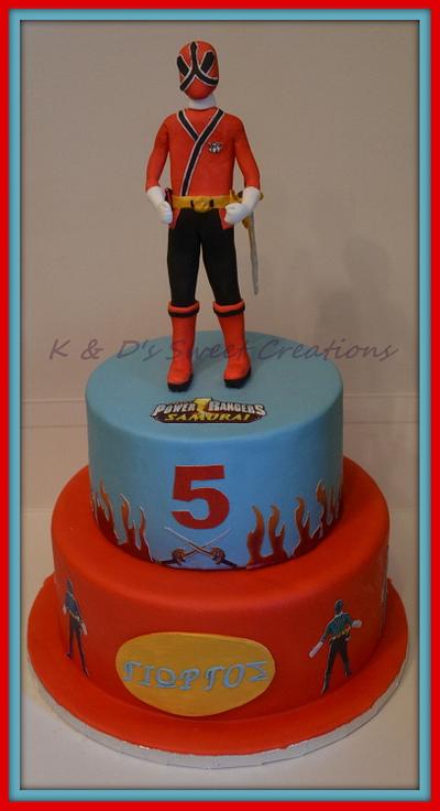 Power rangers samurai birthday cake - Cake by Konstantina - K & D's Sweet Creations