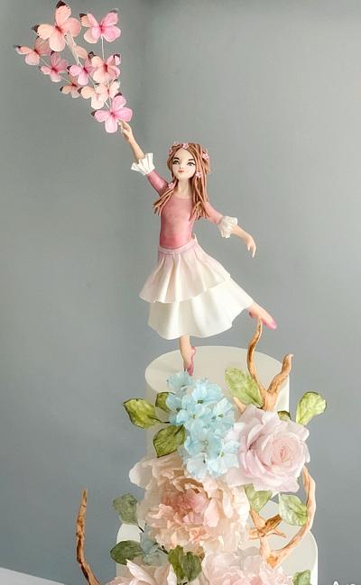 Girl in the garden - Cake by Dsweetcakery