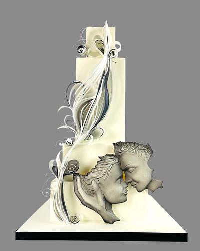 Wedding cake quilling - Cake by Cindy Sauvage 