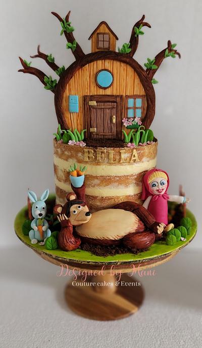 Masha & the bear cake  - Cake by designed by mani