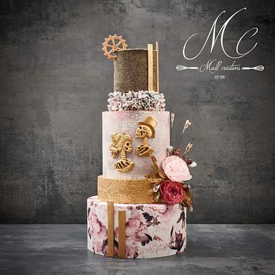 Wedding cake Steampunk  - Cake by Cindy Sauvage 
