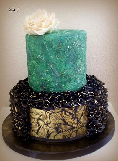 Elegantní narozeninový dort - Cake by Ivule