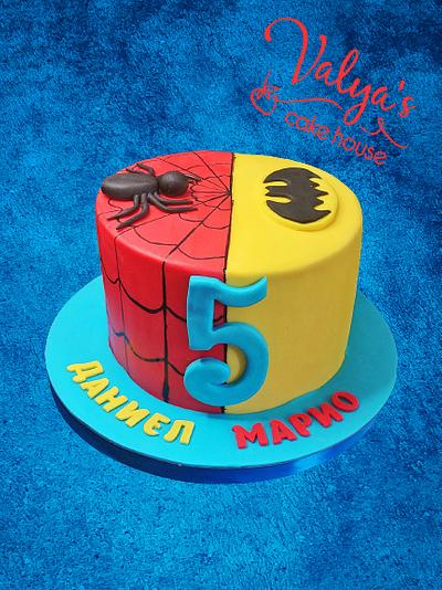 Spiderman and Batman! - Cake by Valeriya Koleva 