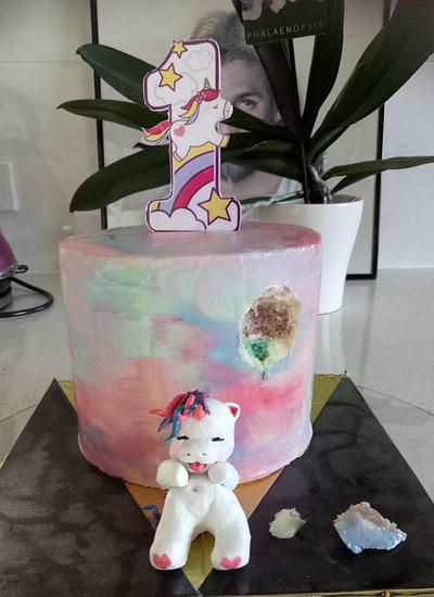 Fat baby unicorn cake  - Cake by Jewels Cakes