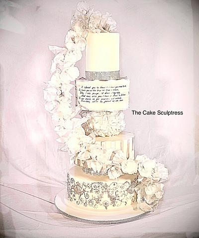 Romantic wedding Cake  - Cake by The cake sculptress Tracey McKay 