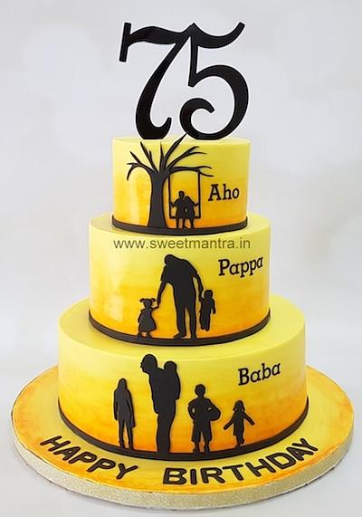 75th Birthday cake for Dad - Cake by Sweet Mantra Homemade Customized Cakes Pune