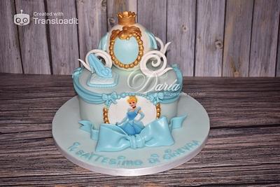 Cinderella carriage baptism cake - Cake by Daria Albanese