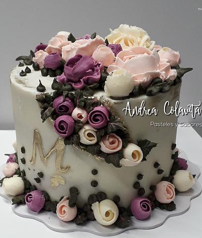 Fault line flower cake - Cake by Andrea Colavita