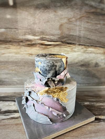 Marble ruffle cake  - Cake by Detelinascakes