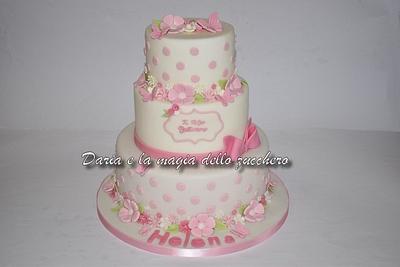 Baptism cake for baby girl - Cake by Daria Albanese