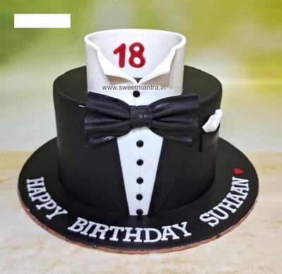 Tuxedo cake for 18th birthday - Cake by Sweet Mantra Homemade Customized Cakes Pune