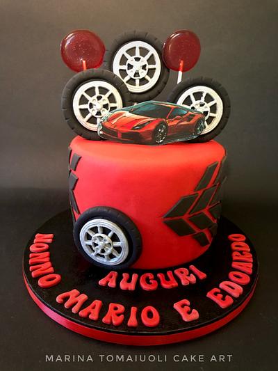 Red car cake  - Cake by Marina Tomaiuoli Cake Art