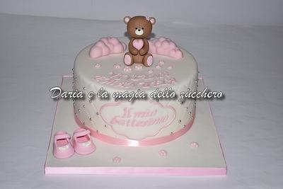 Teddy bear baptism cake - Cake by Daria Albanese