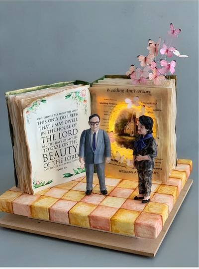 Wedding anniversary  - Cake by Dsweetcakery