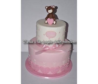 Teddy bear Christening cake - Cake by Daria Albanese