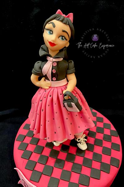 Pink Lady-Grease cake Collaboration - Cake by Cristina Arévalo- The Art Cake Experience