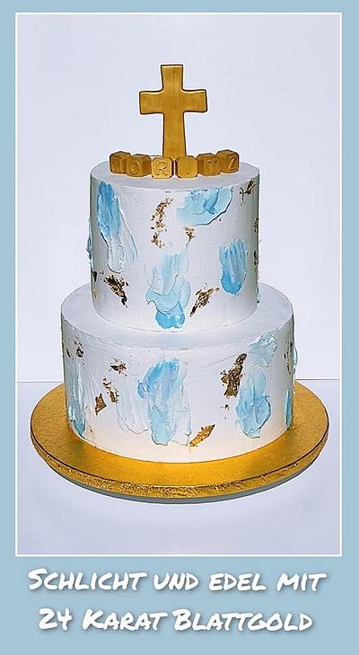 Christening Cake without fondant - Cake by Petra Lechner