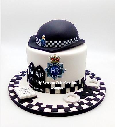 Police Retirement Cake - Cake by Lily Blossom Cake Creations