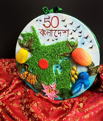 Magnificent Bangladesh Collaboration 2021-50 years of independence  - Cake by Hend Taha-HODZI CAKES