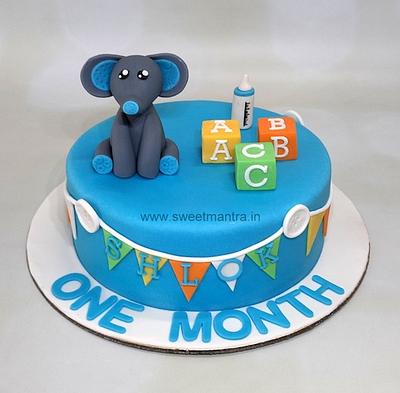 1st month birthday cake - Cake by Sweet Mantra Homemade Customized Cakes Pune