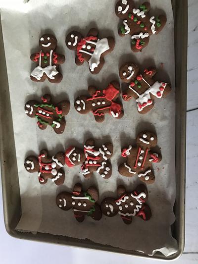 Gingerbread man cookies  - Cake by TheBakersGallery
