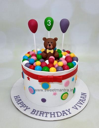 Teddy and balls cake - Cake by Sweet Mantra Homemade Customized Cakes Pune