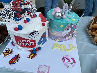 Spiderman&unicorn - Cake by Nada