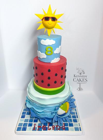Summer Splash - Cake by Jenny Kennedy Jenny's Haute Cakes