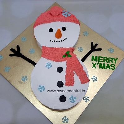 Snowman cake - Cake by Sweet Mantra Homemade Customized Cakes Pune