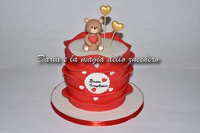 Romantic teddy bear cake - Cake by Daria Albanese