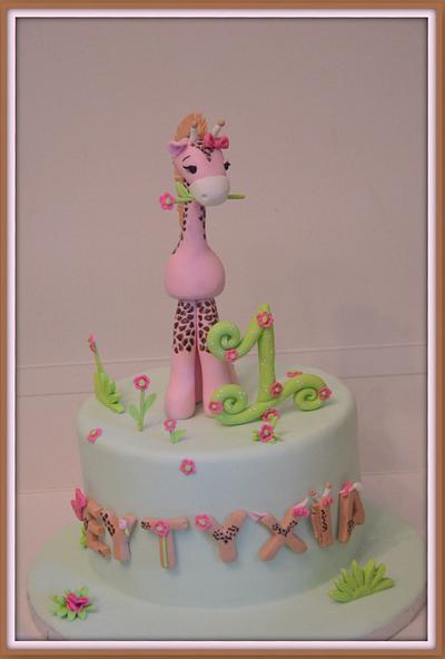 The little pink giraffe - Cake by Konstantina - K & D's Sweet Creations
