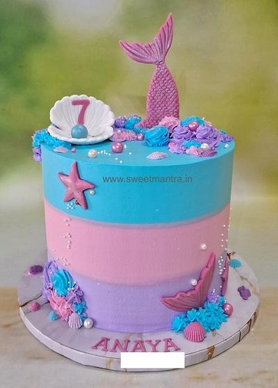 Mermaid cake with pearls - Cake by Sweet Mantra Homemade Customized Cakes Pune