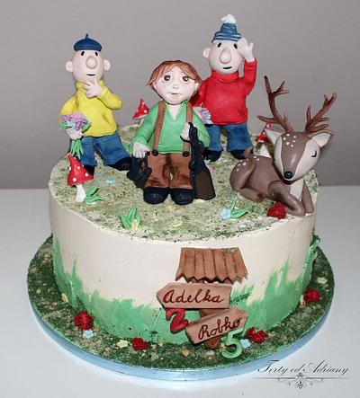 Pat & Mat and little hunter - Cake by Adriana12