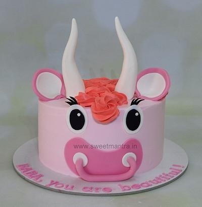 Bull face cake - Cake by Sweet Mantra Homemade Customized Cakes Pune