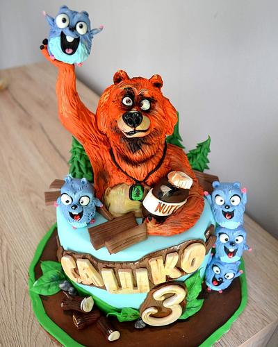 Grizzly and the lemmings - Cake by Tanya Shengarova