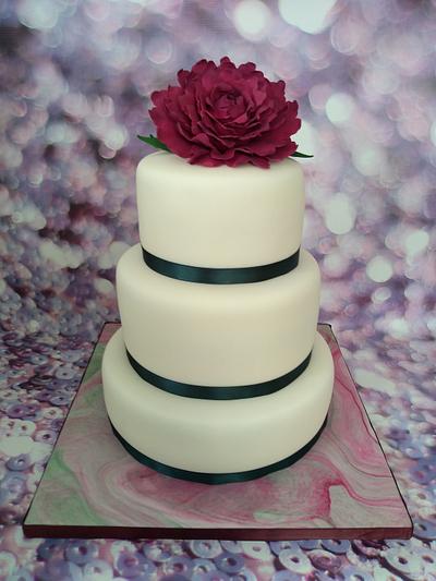 Wedding postponed. - Cake by Karen's Cakes And Bakes.