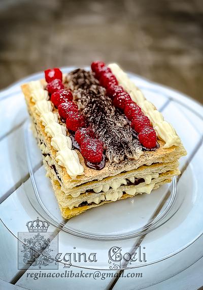 Raspberry-Chocolate Mille-feuille - Cake by Regina Coeli Baker