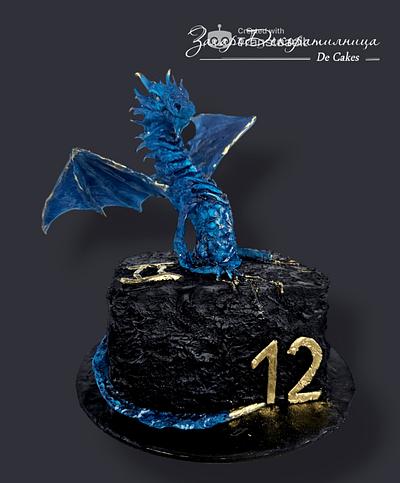 Water blue dragon - Cake by Desislavako