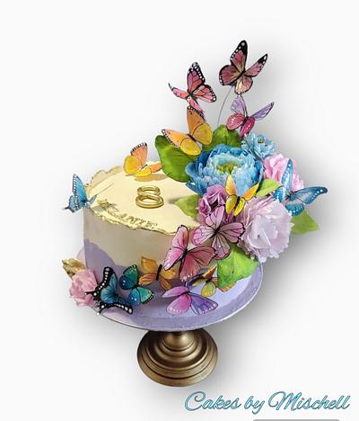 Butterflies and flowers - Cake by Mischell