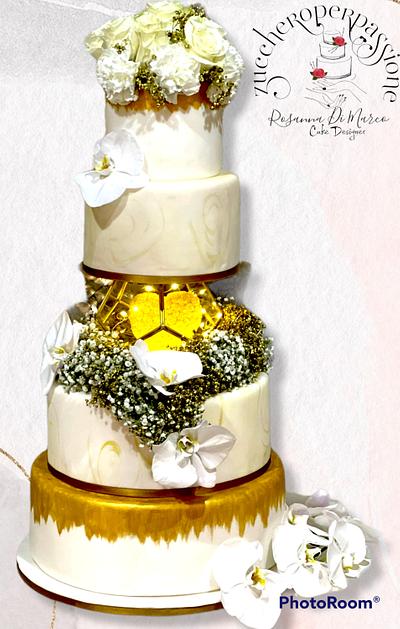 Married Cake With Bright Heart  - Cake by zuccheroperpassione