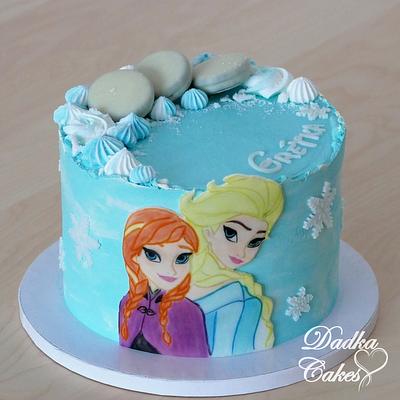 Anna and Elsa - Cake by Dadka Cakes