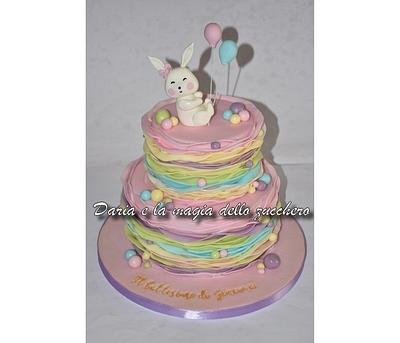 Pastel colours for a baptism - Cake by Daria Albanese