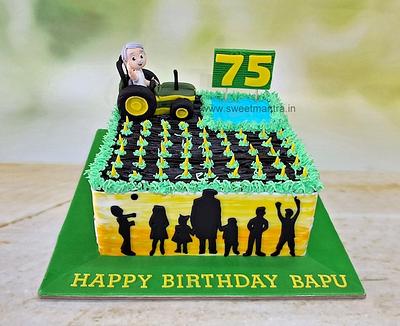 75th birthday custom cake - Cake by Sweet Mantra Homemade Customized Cakes Pune